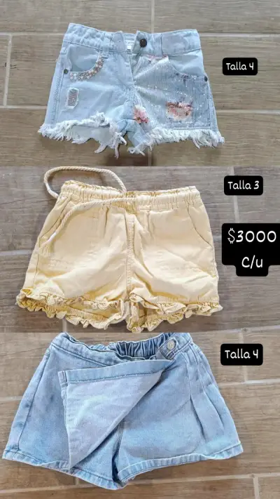 Pack de calzas y shorts para niña talla 3 - miniatura 2