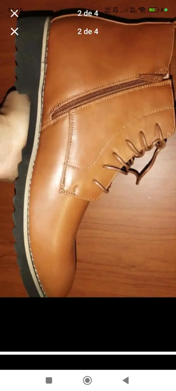 Botas de cuero marrón con cierre lateral - 1