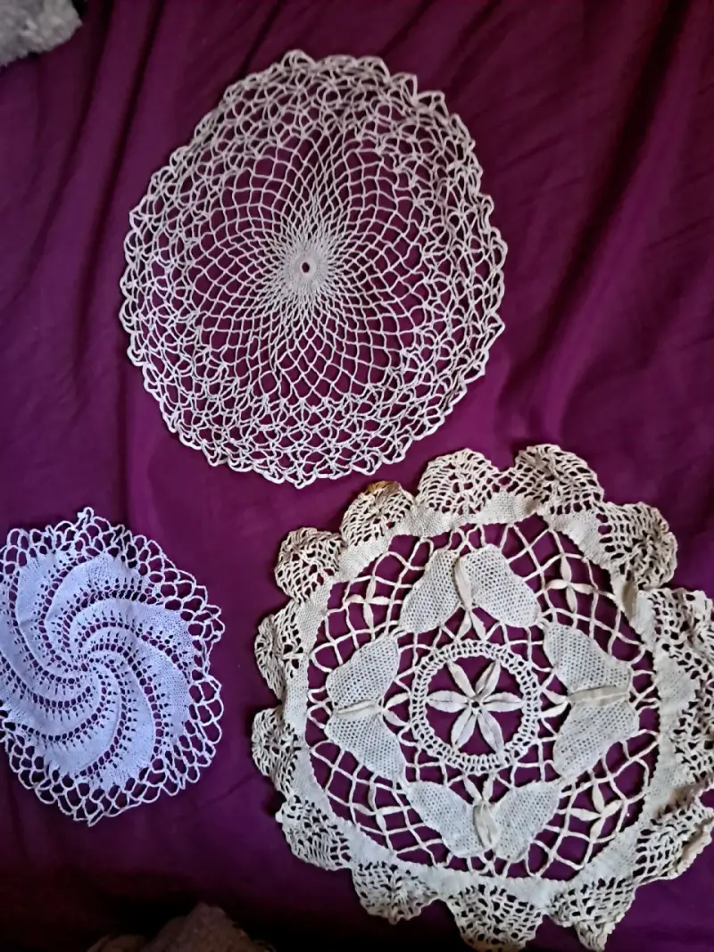 Set de tapetes tejidos a crochet - 1