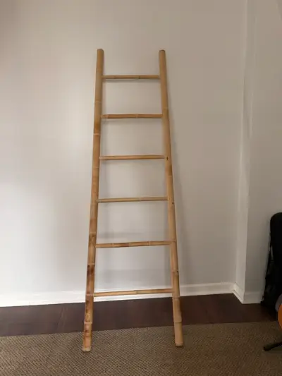 Escalera decorativa de bambú natural - miniatura 2