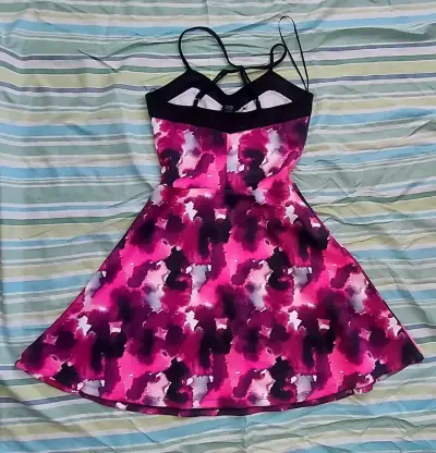 Vestido corto estampado floral multicolor - miniatura 1