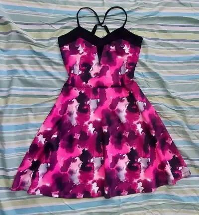 Vestido corto estampado floral multicolor - miniatura 2