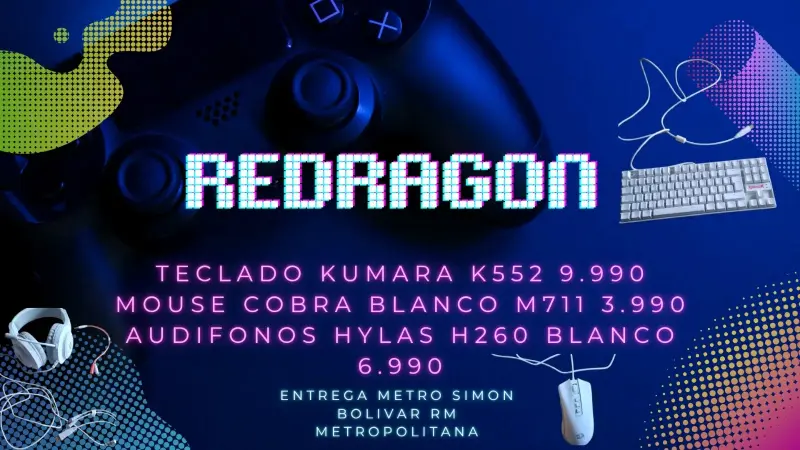 Teclado Mouse Y Audifonos Gamer Redragon