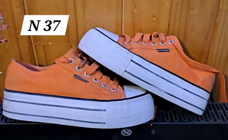 Zapatillas Via Rosmini naranjas plataforma