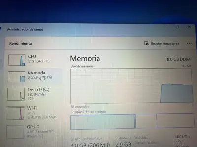 Notebook HP 15" 8GB Ram 128 M.2 Athlon Gold 3150 - miniatura 3