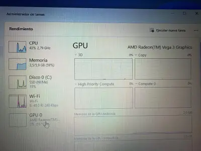 Notebook HP 15" 8GB Ram 128 M.2 Athlon Gold 3150 - miniatura 5