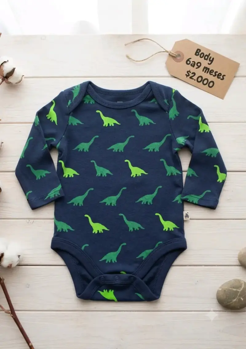 Body bebé dinosaurios 6 a 9 meses
