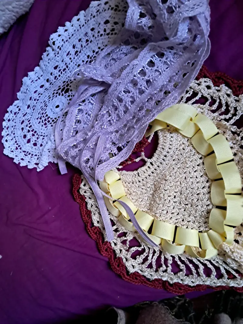 Set de manteles tejidos a crochet - 6
