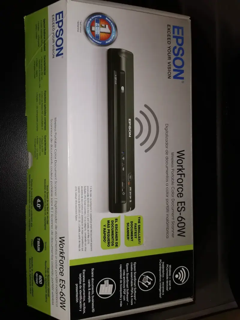 Escáner Portátil A Bateria Epson Workforce Es-60 W - 2