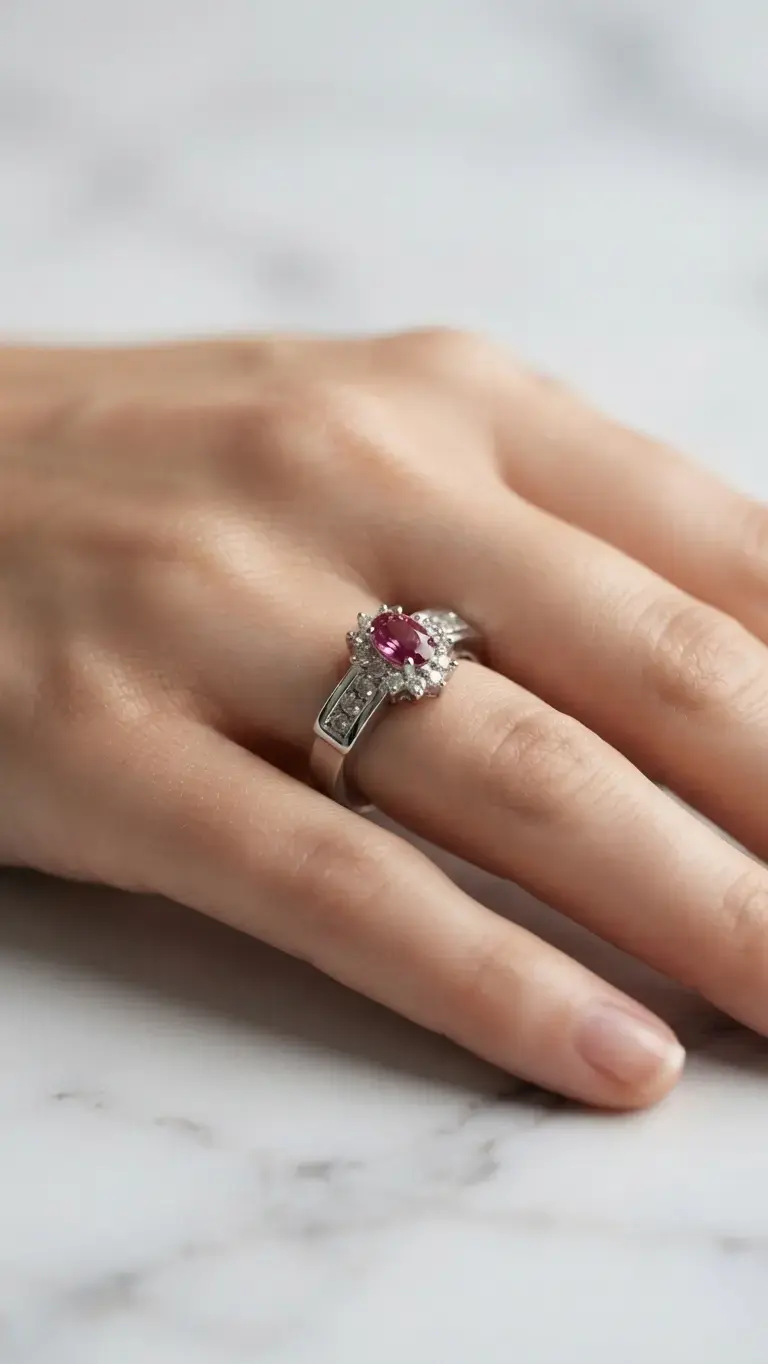 Anillo Halo Glow Pink - 2