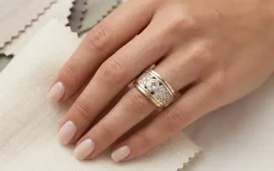 Anillo de Plata 925 Bicolor "Promesa de Amor" - miniatura 2