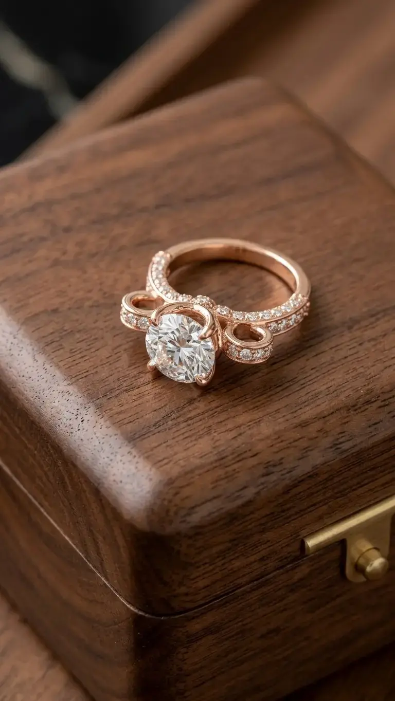 Anillo Solitario Majestic Rose / Anillo de Promesa - 2