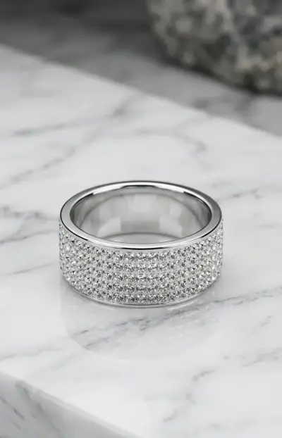 Anillo de Banda Ancha Pavé Splendor - miniatura 1