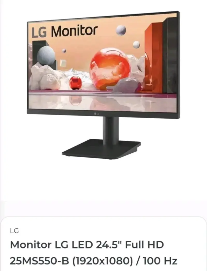 Monitor LG LED 24.5'' Full HD 25MS550-B - 1