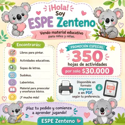 Paquete educativo de 350 hojas para niños - miniatura 1