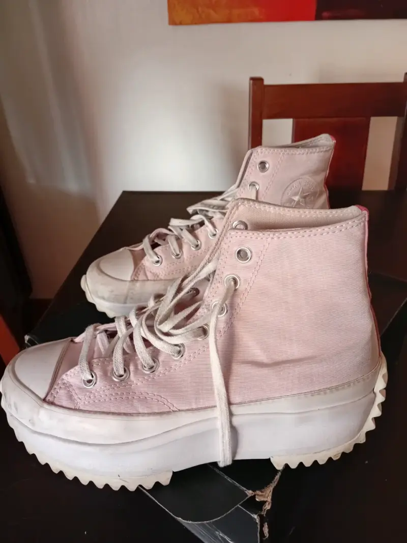 Zapatillas Converse rosadas de lona - 1