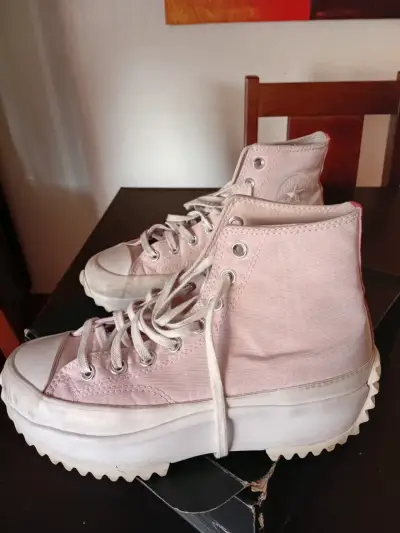Zapatillas Converse rosadas de lona - miniatura 1