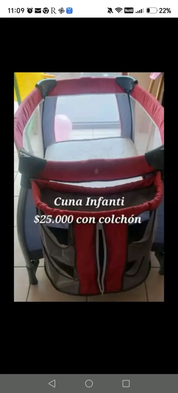 Cuna Infanti con colchón desmontable - 1