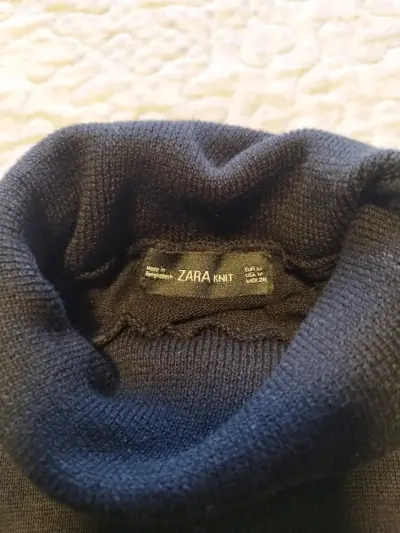 Suéter cuello alto negro Zara Knit - miniatura 2