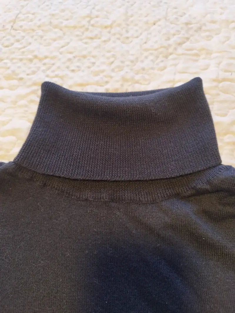 Suéter cuello alto negro Zara Knit - 3