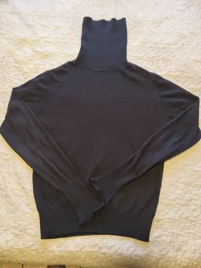Suéter cuello alto negro Zara Knit - miniatura 4