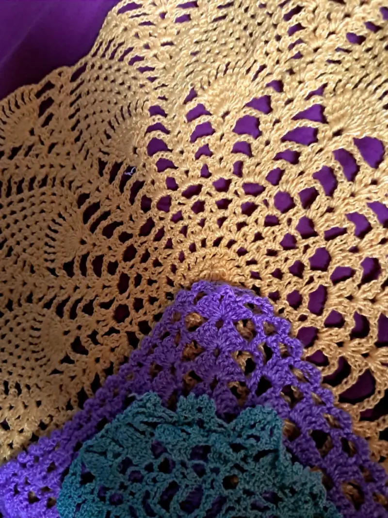 Set de tapetes tejidos a crochet coloridos - 2