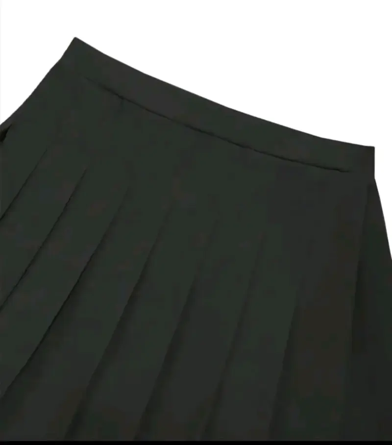 Falda corta plisada negra elegante - 3