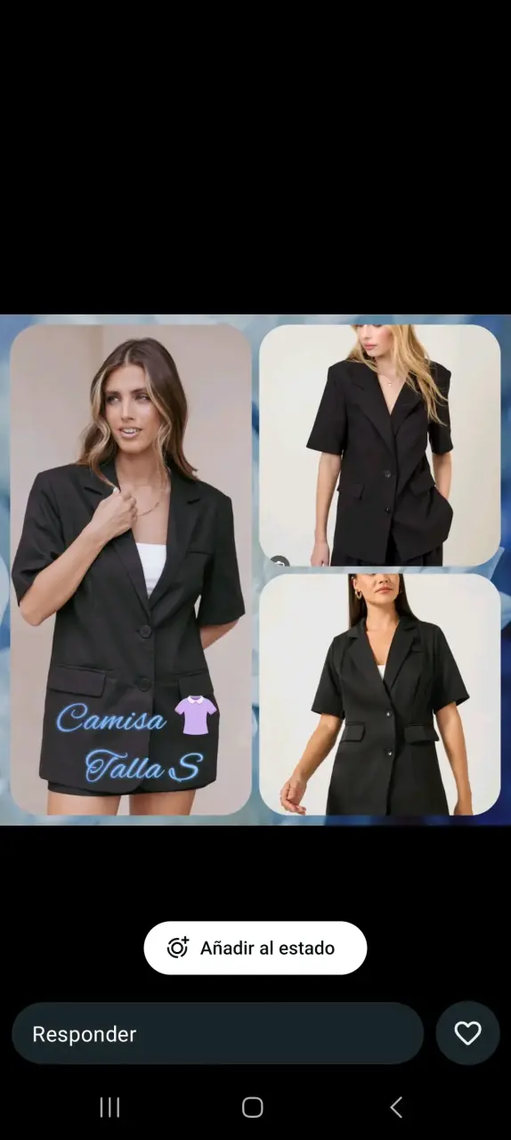 Blazer negro de mujer talla S elegante