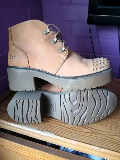 Botines de cuero Cat con tachas - miniatura 2