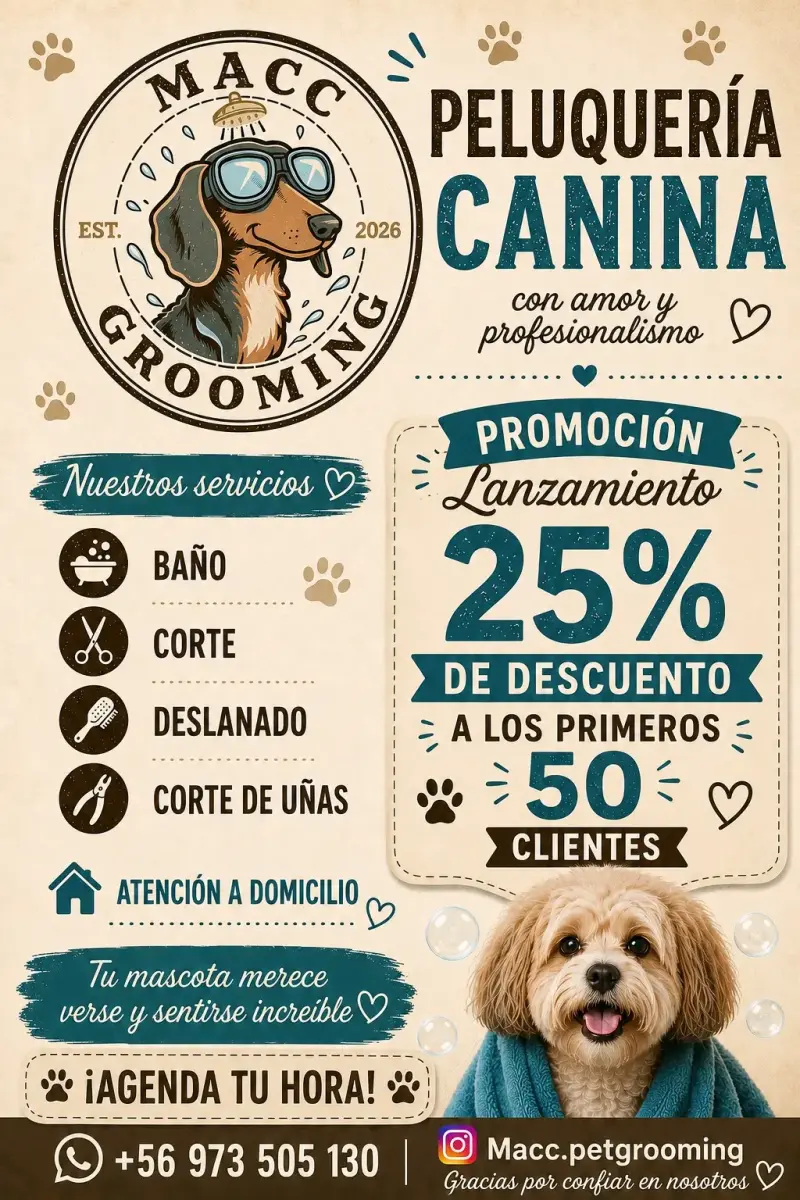 Servicio de peluquería canina MACC Grooming