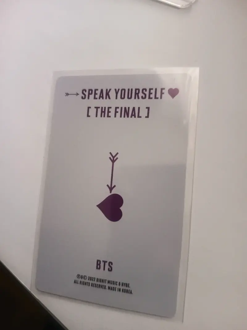Jungkook Photocard DVD LY: Speak Yourself - 3