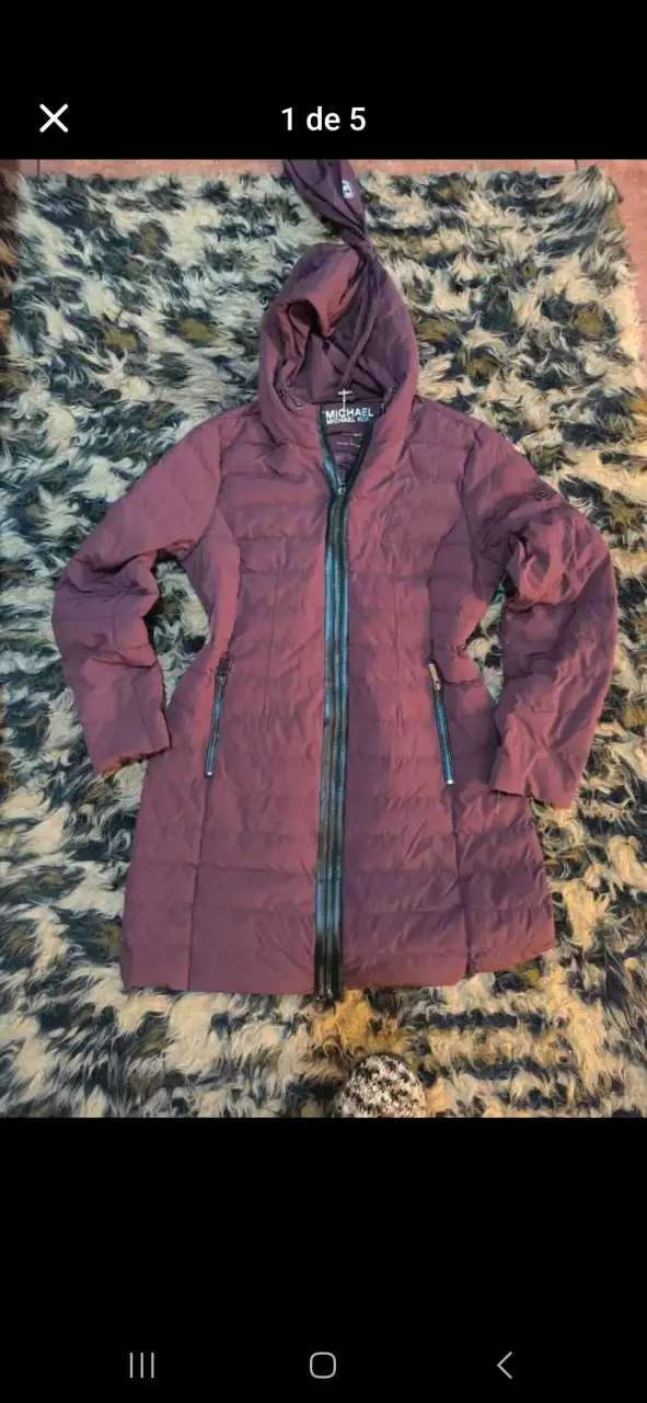 Chaqueta acolchada Michael Kors burdeos - 3