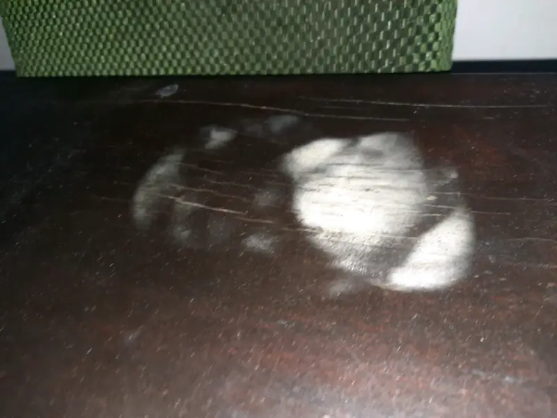 Mesa de comedor cuadrada de roble madera oscura - 5