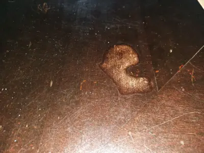 Mesa de comedor cuadrada de roble madera oscura - miniatura 6
