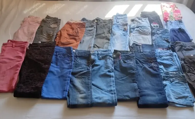Lote de jeans y pantalones variados para mujer