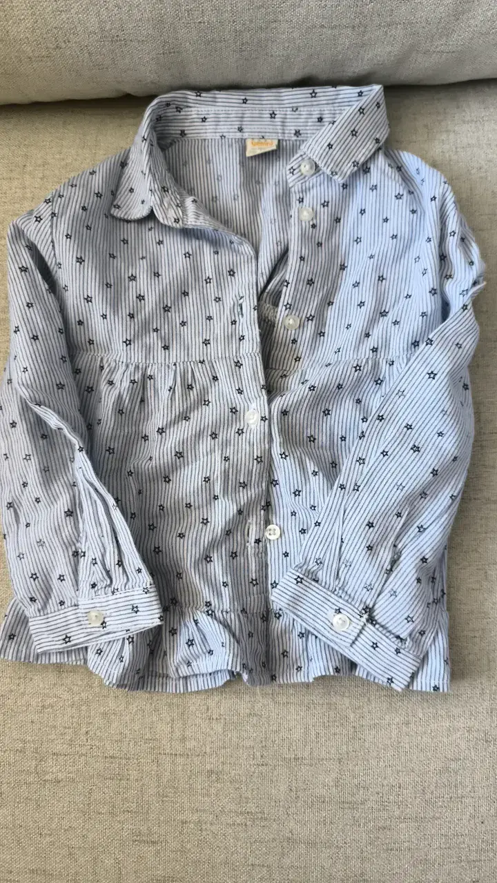 Camisa de rayas azul con estrellas para mujer