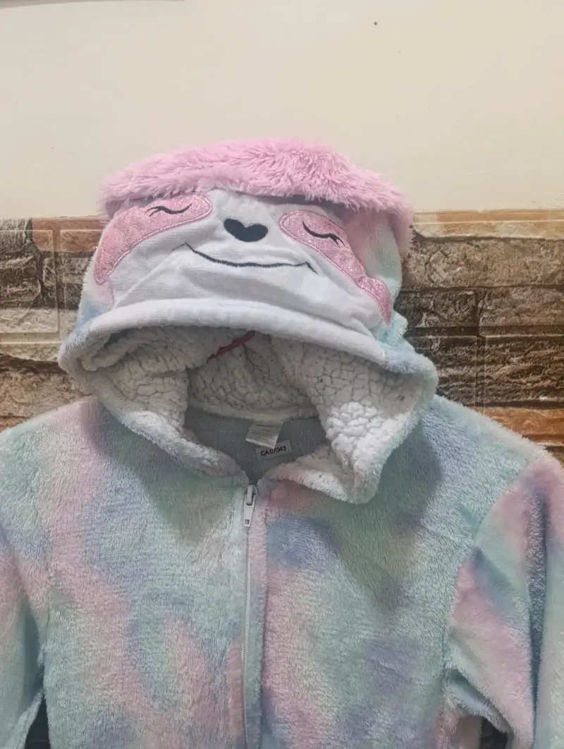 Pijama enterizo de felpa con capucha animal - 2