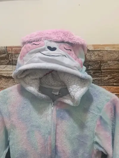 Pijama enterizo de felpa con capucha animal - miniatura 2