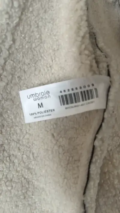 Chaqueta de cuero marrón con forro de lana - miniatura 4