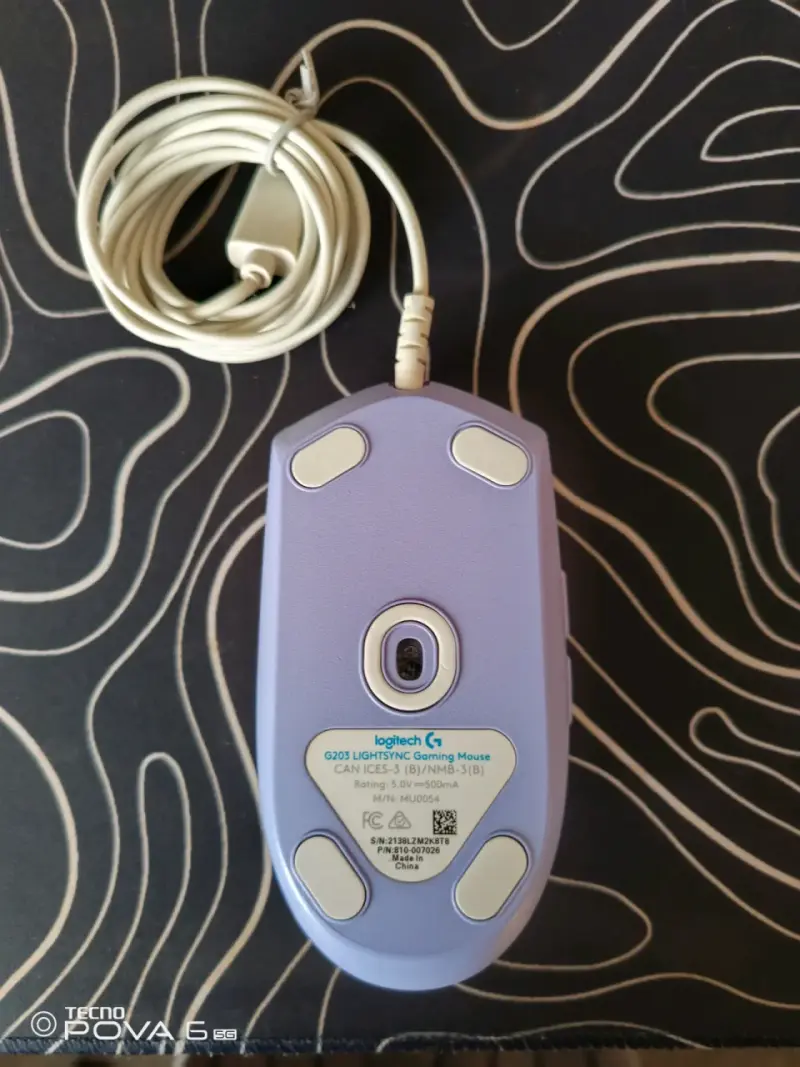 Mouse gamer Logitech G203 Lightsync lila - 3