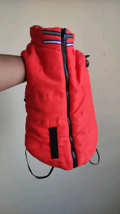 Chaleco acolchado rojo para perro - miniatura 1