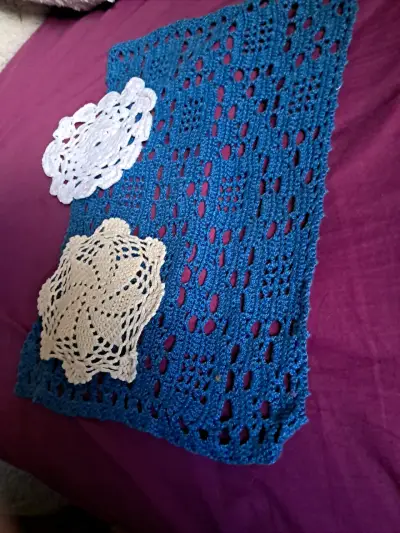 Set de tapetes tejidos a crochet - miniatura 1