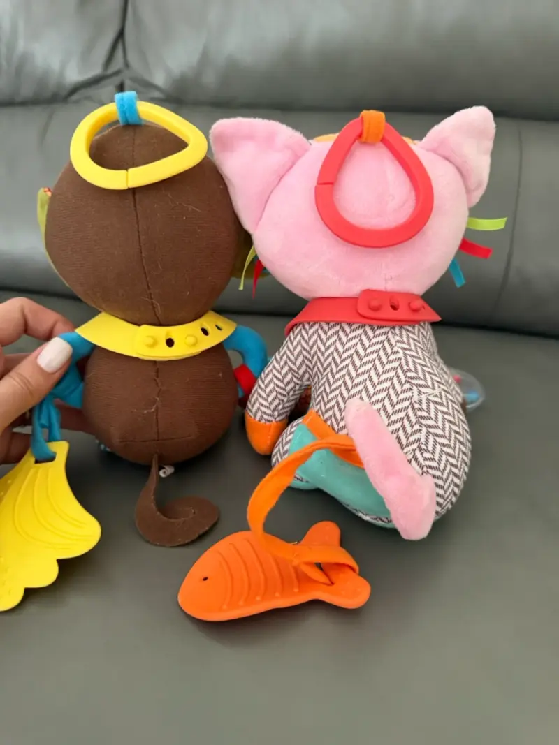 Juguetes de peluche para bebés con mordedores - 4