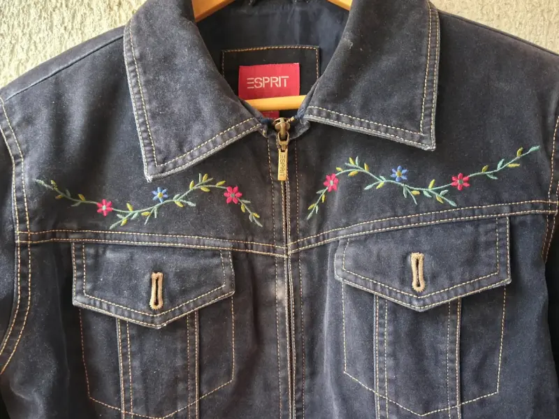 Chaqueta de mezclilla Esprit bordada de mujer - 2