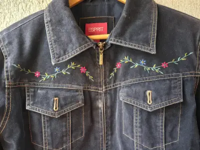 Chaqueta de mezclilla Esprit bordada de mujer - miniatura 2