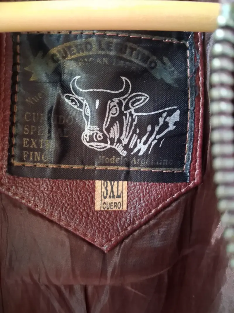 Chaqueta de cuero marrón para mujer - 3