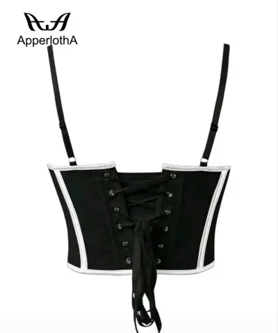 Corset negro con detalles blancos ApperlothA - miniatura 2