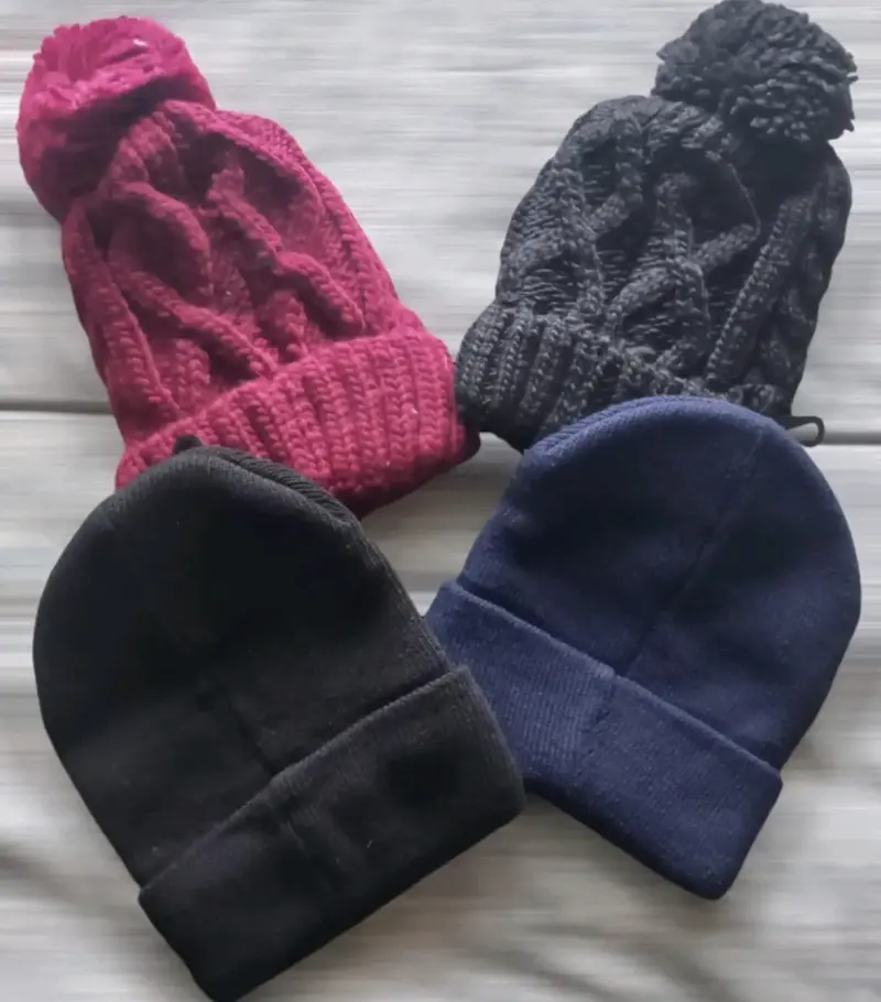 Set de gorros de lana en varios colores