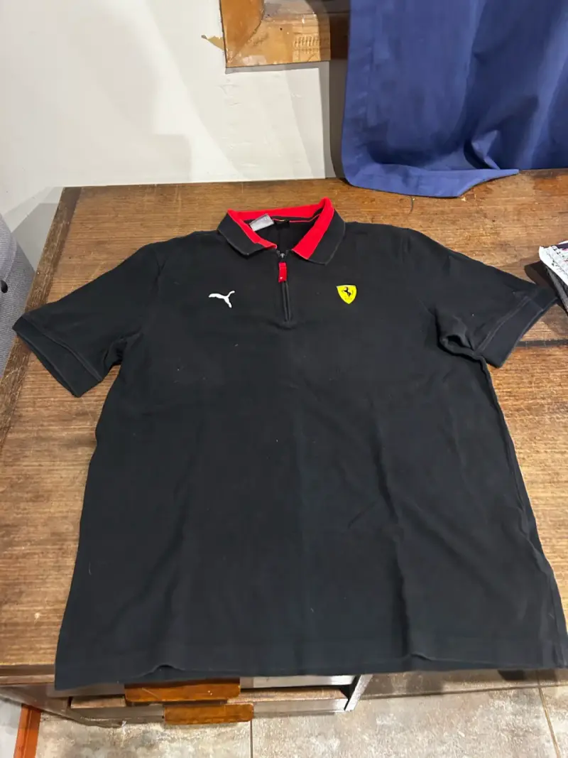 Polera polo negra Puma Ferrari - 1