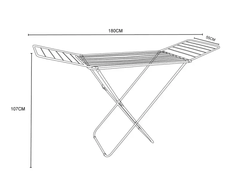 Tendedero plegable de metal 180cm 👕🧦 - 1